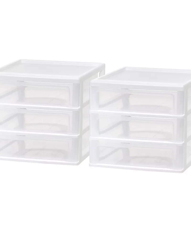 Plastic Clear View Desktop Organizer with Drawers